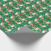 クリスマスコルギフトラップ ラッピングペーパー (角)