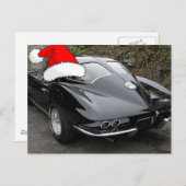 クリスマスコルベッテブラックスプリットウィンドウ シーズンポストカード (正面/裏面)