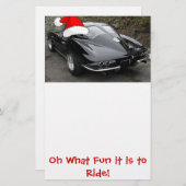 クリスマスコルベット分割ウィンドウ 便箋 (正面/裏面)