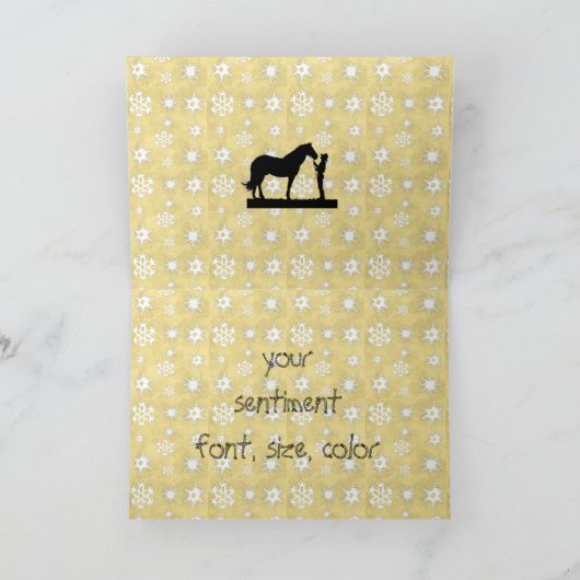 クリスマスコレクションカウボーイホースグリーティングカード シーズンカード (内部)