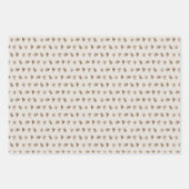 クリスマスコレクション |シダーコニャック、クリーム、グリーン ラッピングペーパーシート (正面2)