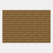 クリスマスコレクション |シダーコニャック、クリーム、グリーン ラッピングペーパーシート (正面)