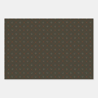 クリスマスコレクション |ホリー、フローラ、ストライプ ラッピングペーパーシート