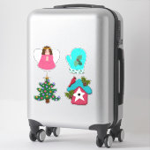 クリスマスコレクショ感じンが可愛らしい シール (スーツケース)