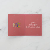 クリスマスコレクショ最高のン先生グリーティングカード シーズンカード (内部)