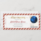 クリスマスコンサートイベントショーギフトチケット 招待状 (正面)