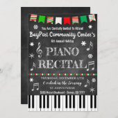 クリスマスコンサートピアノリサイタル招待状 招待状 (正面/裏面)