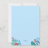 クリスマスコンサート青い招待状 招待状 (裏面)