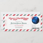 クリスマスコンサート イベント ショー ギフト チケット 招待状 (正面)