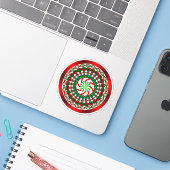クリスマスコンターステッカーの色 シール (ノートパソコンとiPhone)