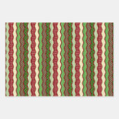 クリスマスコンテンポラリーとキルトテーマ ラッピングペーパーシート (正面3)