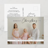 クリスマスコンテンポラリーの挨拶、家族の写真 ポストカード (正面/裏面)