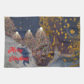 クリスマスコンテンポラリーデザイン キッチンタオル (横)