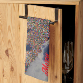 クリスマスコンテンポラリーデザイン キッチンタオル