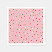 クリスマスコンテンポラリー水玉模様 スタンダードカクテルナプキン (正面)