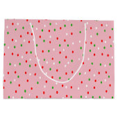 クリスマスコンテンポラリー水玉模様 ラージペーパーバッグ (裏面)