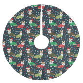 クリスマスコーギセーターのツリースカート – かわいい犬 ブラッシュドポリエステルツリースカート (正面)