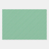 クリスマスコーギドッグとストライプ ラッピングペーパーシート (正面3)