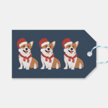クリスマスコーギーサンタ - 洗練されたウィンターネイビー