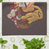 クリスマスコーギー キッチンタオル (折り畳み)