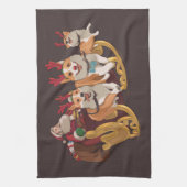 クリスマスコーギー キッチンタオル (縦)