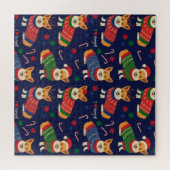 クリスマスコーギー:フェスティバルヴィンテージイラストレーション。 ジグソーパズル (横)