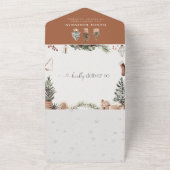 クリスマスコージーオムツラッフルオールインワン招待状 オールインワン招待状 (外側)