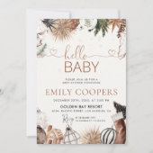 クリスマスコージーベビーシャワー招待状 セーブザデート (正面)