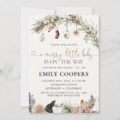 クリスマスコージーベビーシャワー招待状 招待状 (正面)