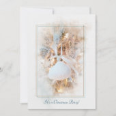 クリスマスコースタルテーマパーティー招待状 招待状 (正面)