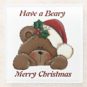 クリスマスコースターを持っている ガラスコースター (正面)