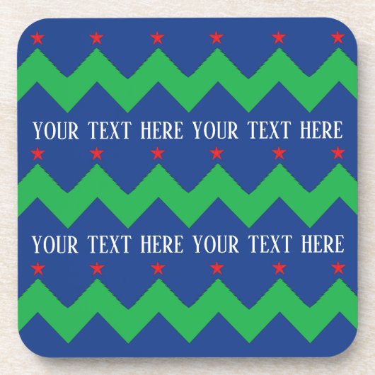 クリスマスコースターグリーンツリーとレッドスター コースター (正面)