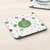 クリスマスコースターレッドとグリーンガーランド コースター (左側)