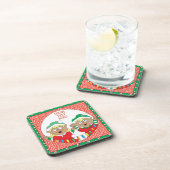 クリスマスコースター小妖精や小人のカラーハッピー コースター (右側)