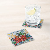 クリスマスコースター（名前の追加） スクエアペーパーコースター (インサイチュ)