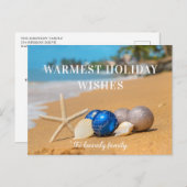 クリスマスコーストビーチホリデーカード ポストカード (正面/裏面)