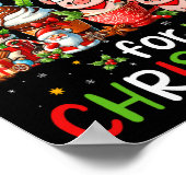 クリスマスコーヒカップ愛好家の農家 ポスター (角)