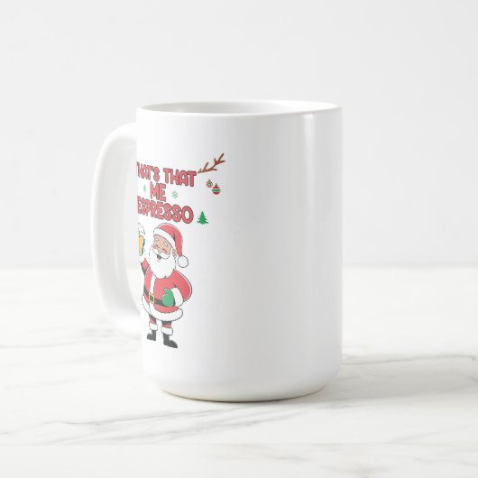 クリスマスコーヒーことわざカップデザイン コーヒーマグカップ (正面左)