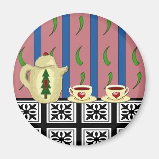 クリスマスコーヒーまたは紅茶 マグネット