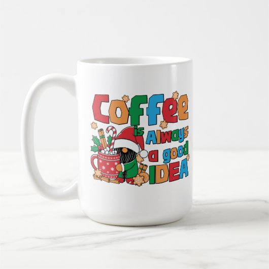 クリスマスコーヒーカップとフェスティバルことわざ コーヒーマグカップ (左)