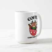 クリスマスコーヒーカップとフェスティバル飾り コーヒーマグカップ (正面右)