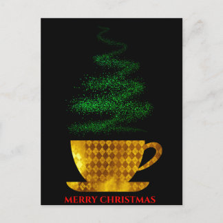 クリスマスコーヒーカップホリデー シーズンポストカード