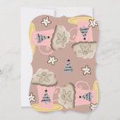 クリスマスコーヒーカプチーノフラットグリーティングカード カード (正面)