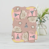 クリスマスコーヒーカプチーノフラットグリーティングカード カード (スタンド正面)