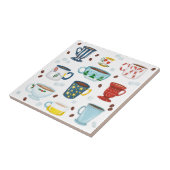 クリスマスコーヒーショップホステルギフト タイル (側面)