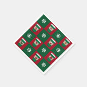 クリスマスコーヒーススノーフレークスホリデーテーマ スタンダードカクテルナプキン (角)