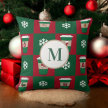 クリスマスコーヒーススノーフレークスホリデーモノグラム