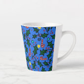 クリスマスコーヒーブルーパターン カフェラテマグ (右)