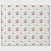 クリスマスコーヒーポット&マグホリデーパターン ラッピングペーパー (フラット)