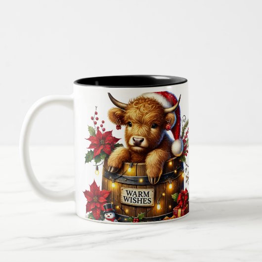 クリスマスコーヒーマグ ツートーンマグカップ (左)